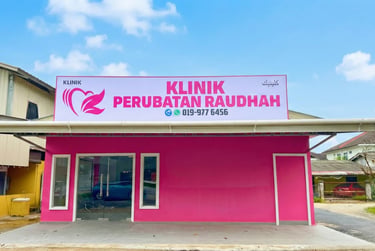 Gambar hadapan Klinik Raudhah Manir